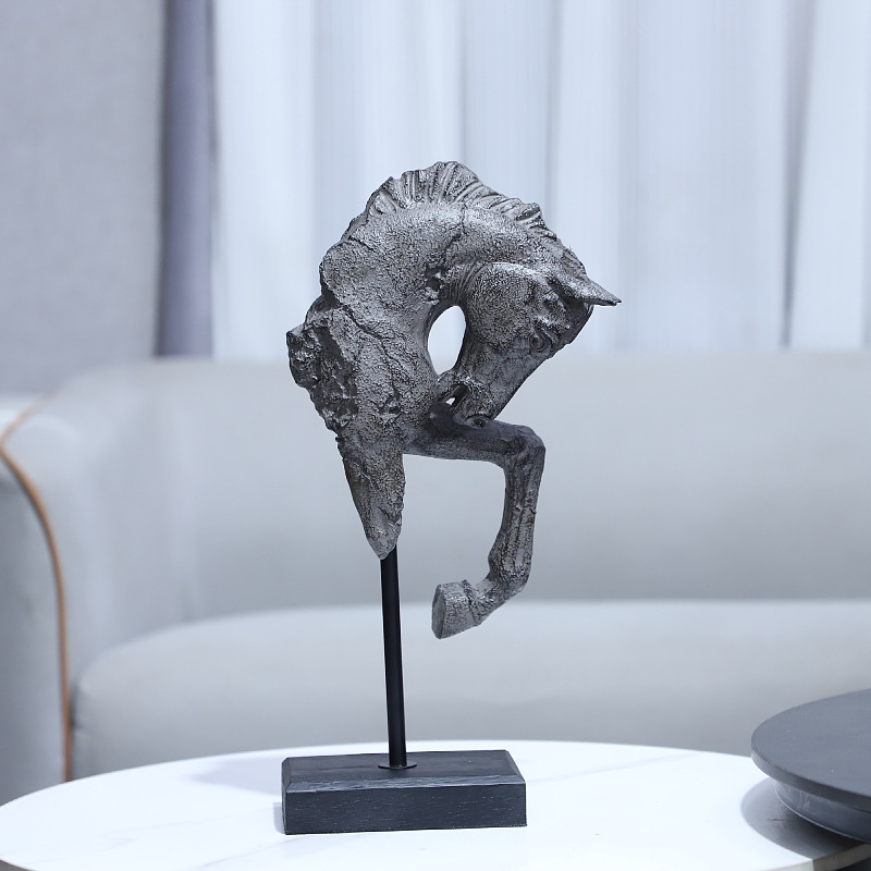 Art Craft Horse - Rękodzieło z żywicy: Postarzana głowa konia,