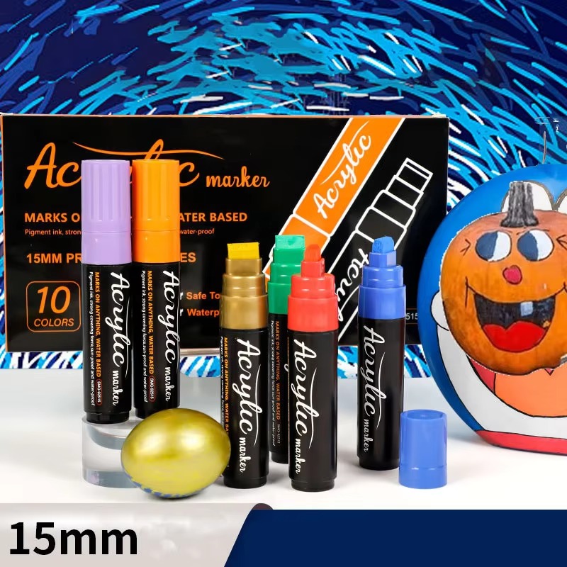 Art Craft Jumbo - 10/12 kolorów Jumbo 15/10mm Zestaw markerów