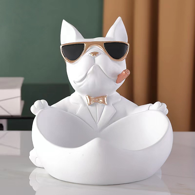 Art And Craft Sunglasses - Fajna Statuetka Psa, Statuetka Buldoga, Pudełko