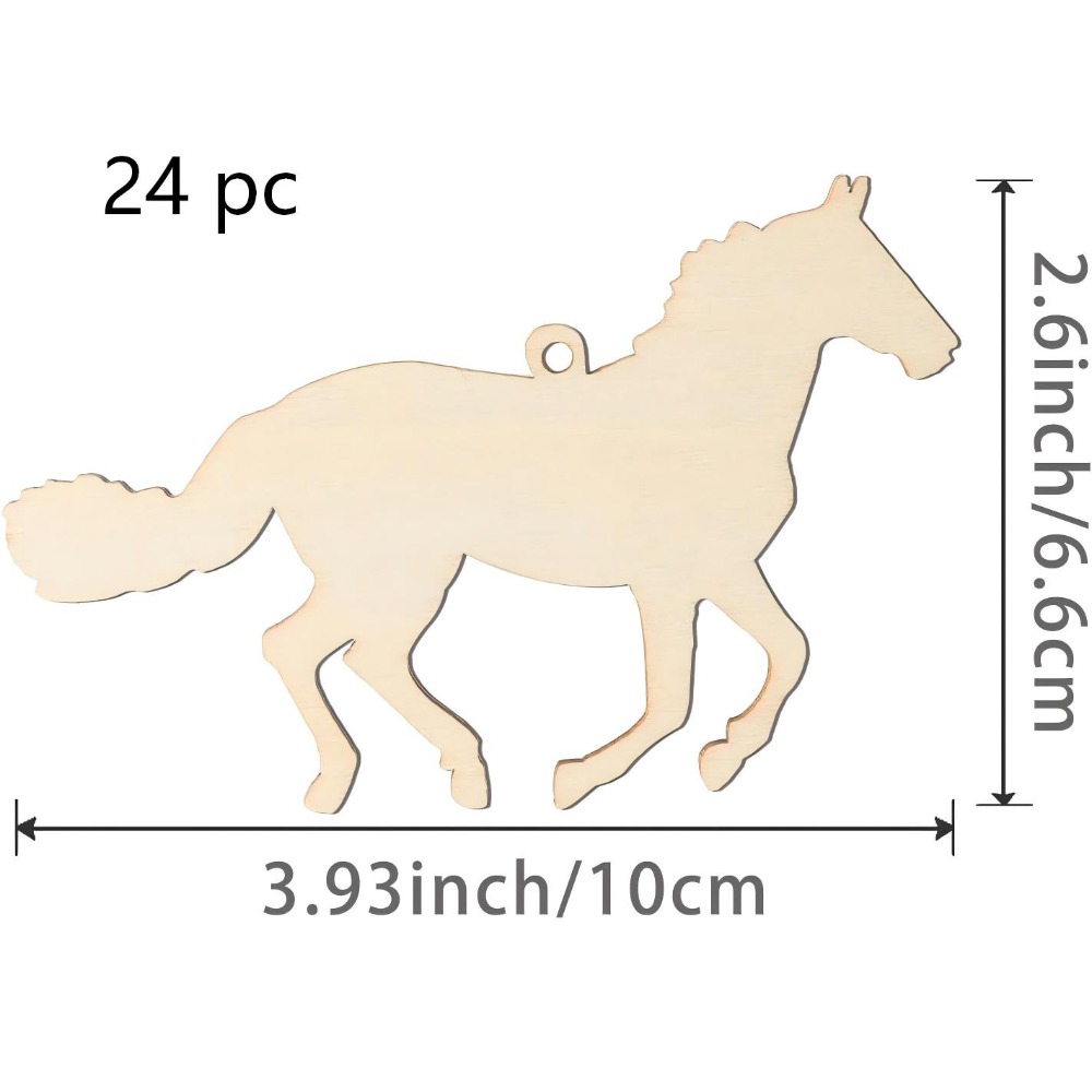 24 szt. Niedokończone drewnian – Art Craft Horse recenzja i cena