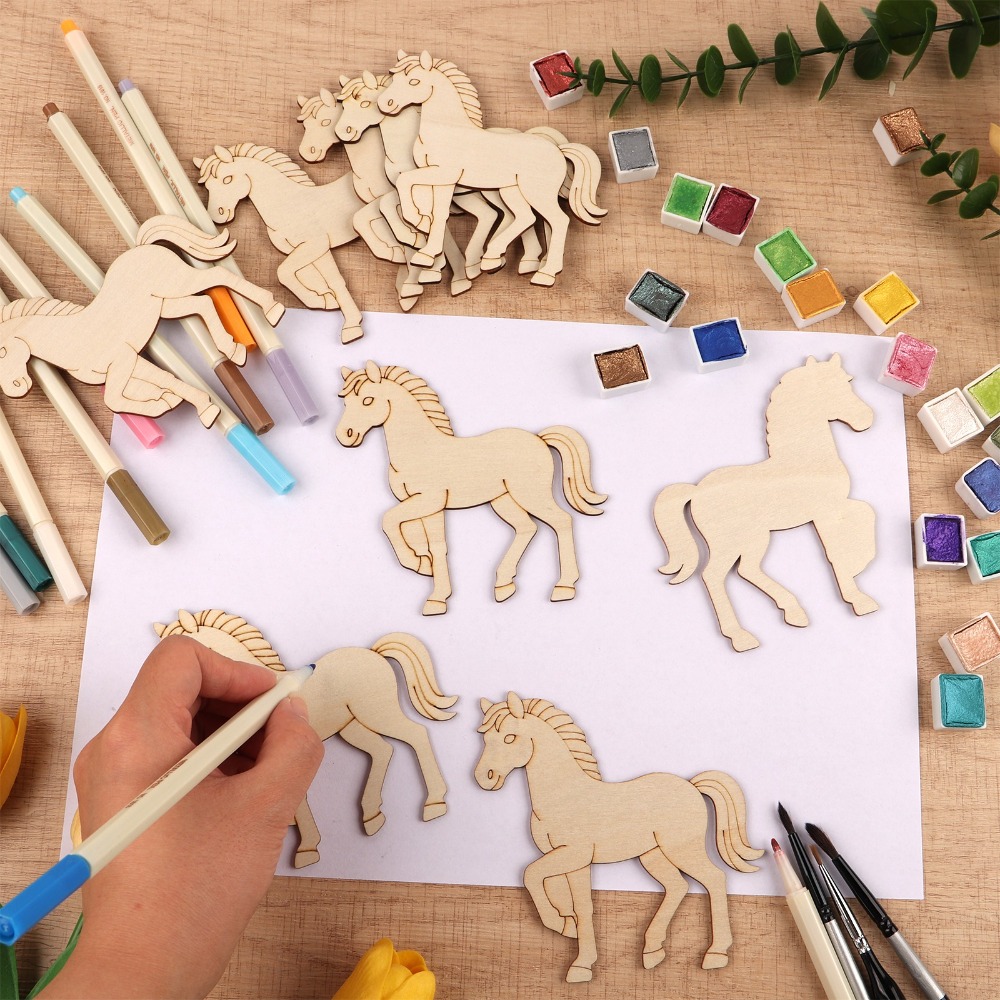 24 szt. Niedokończone drewnian – Art Craft Horse recenzja i cena