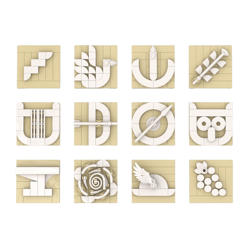 306 elementów MOC Rzeźby Dwuna – Art Craft Logo Ideas recenzja i cena